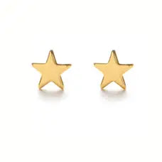 Star Stud Earrings- Gold