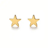 Star Stud Earrings- Gold